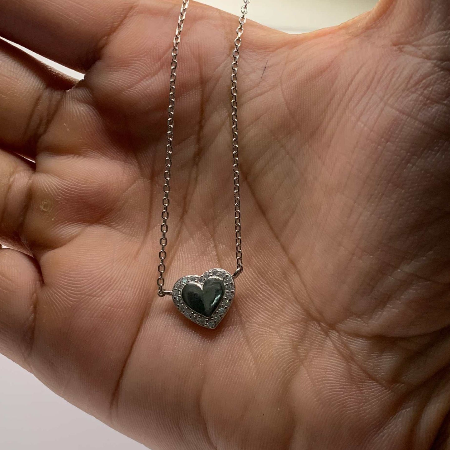 Sparkling heart Pendent set