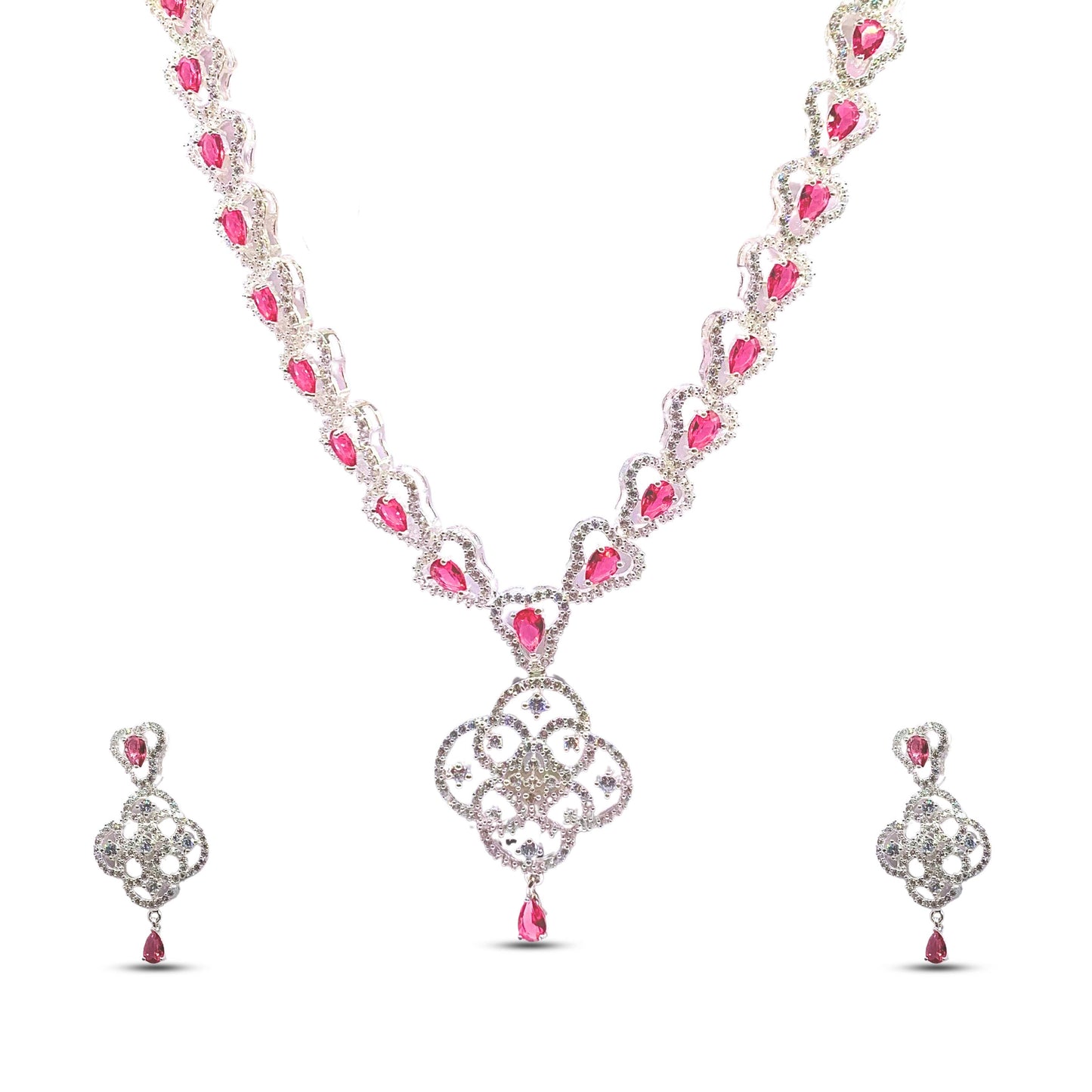 Ruby Elegance Necklace Set
