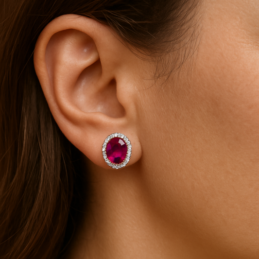Ruby Royal Earrings