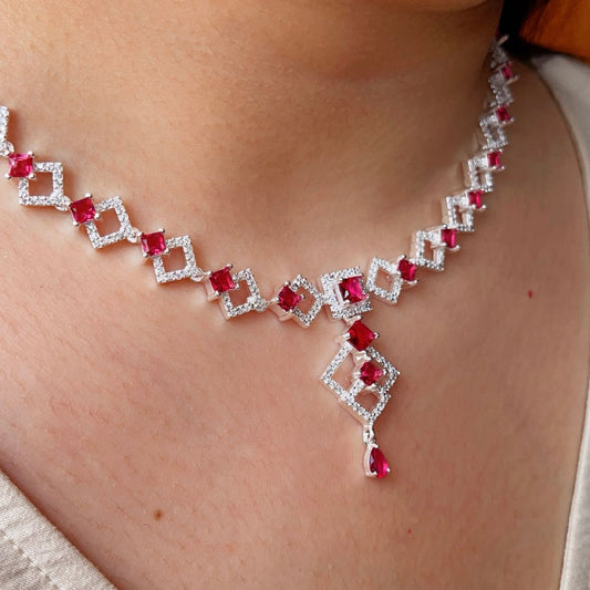 Royal Square Necklace Set