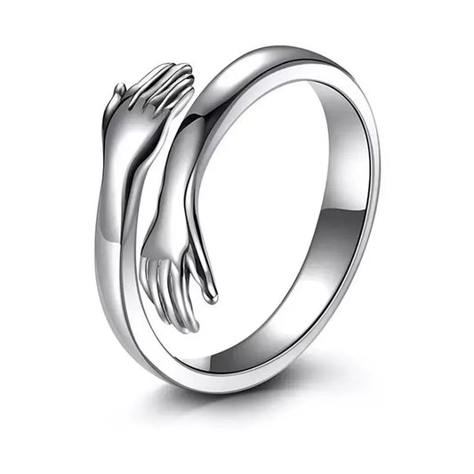 Classic Warm Hug Silver Adjustable Ring