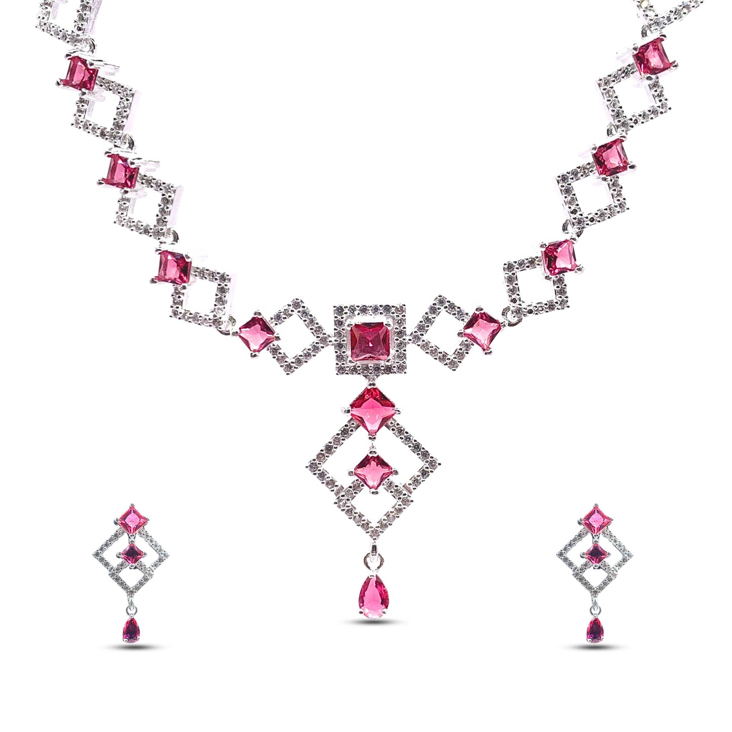 Royal Square Necklace Set