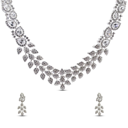 Diamond blossom Necklace Set